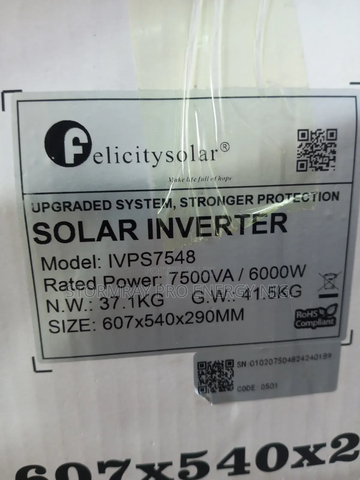 Felicity 7.5kva 48v IVPS Inverter Available