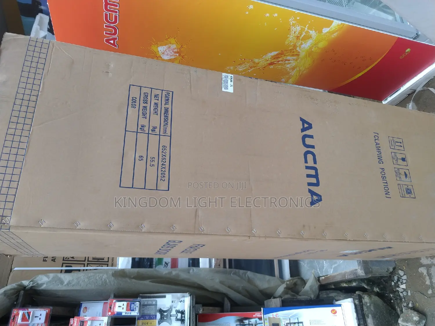 Original Aucma 500liters Single Door Refrigerator Show Case.