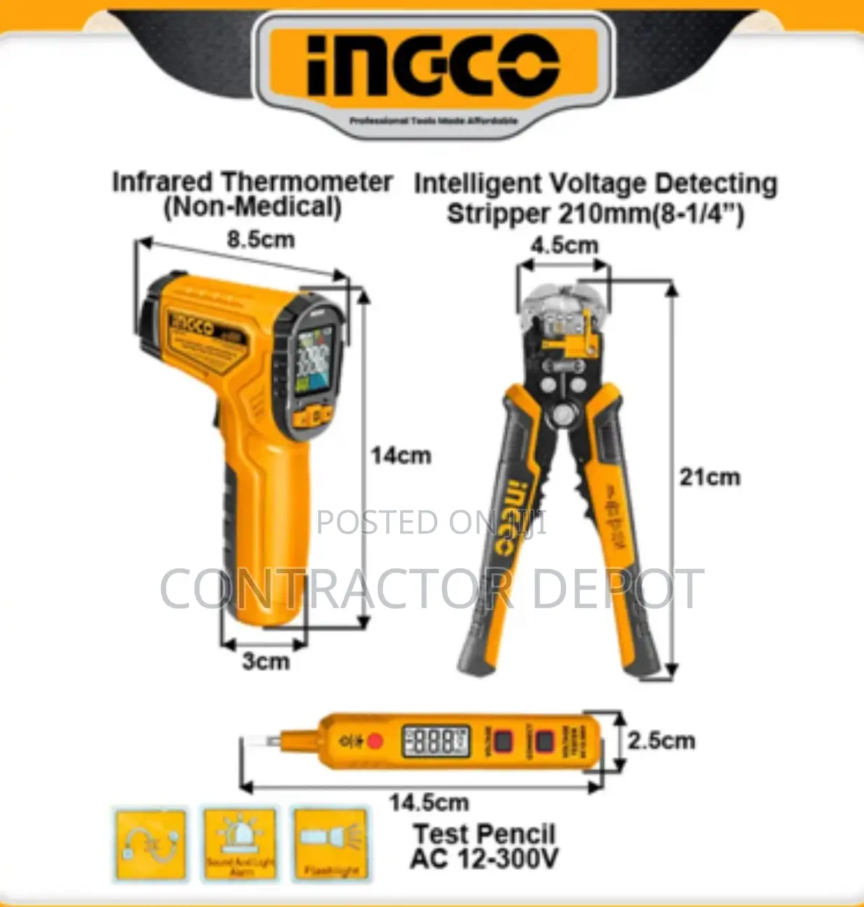 Ingco Electrical Test KIT Digital 5pcs High Quality