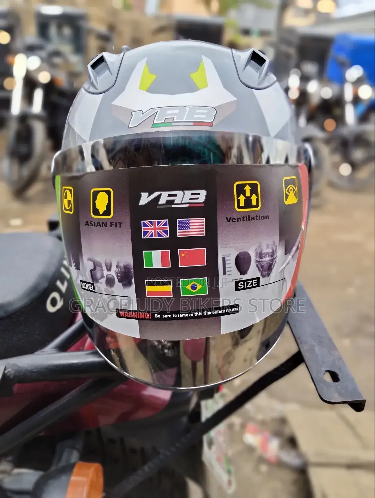 Helmet With Tinted Glass