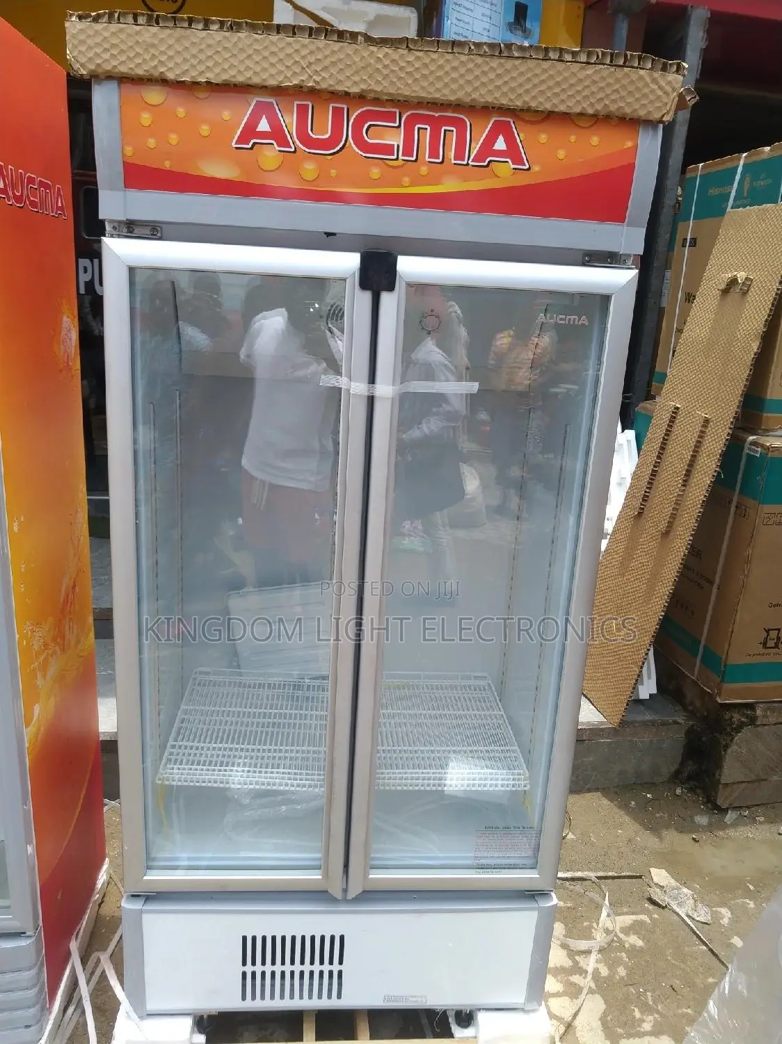 Original Aucma 700liters Show Case Refrigerator Double Door.