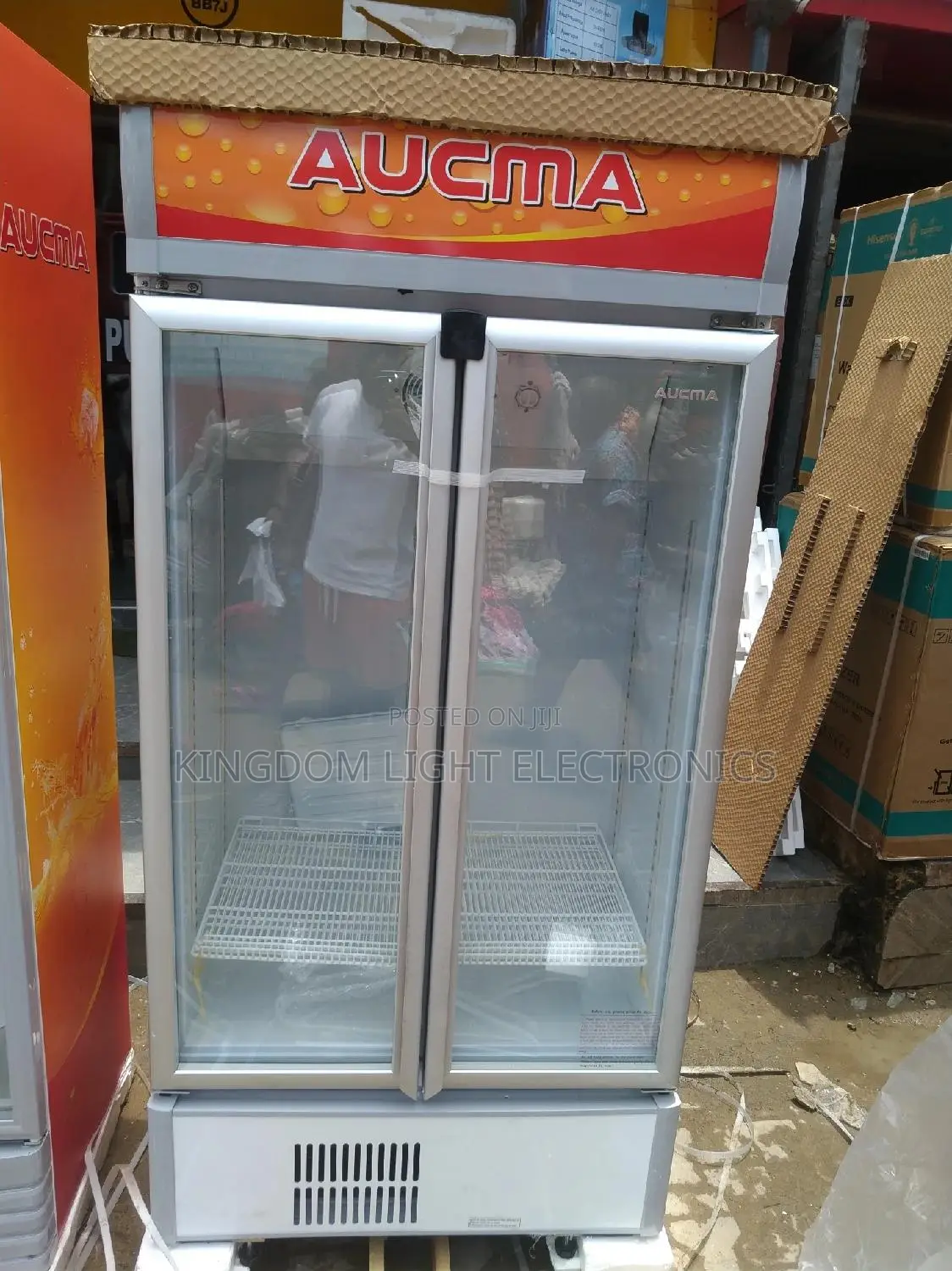 Original Aucma 700liters Show Case Refrigerator Double Door.