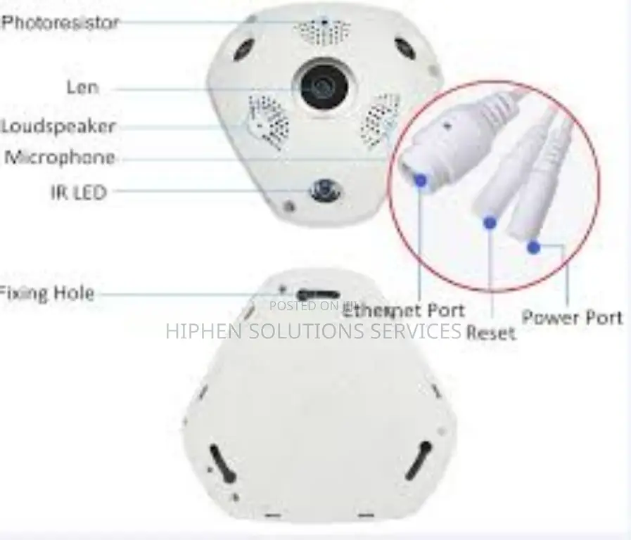 Wifi Indoor Ip Camera Fisheye With Night Vision and Two Way