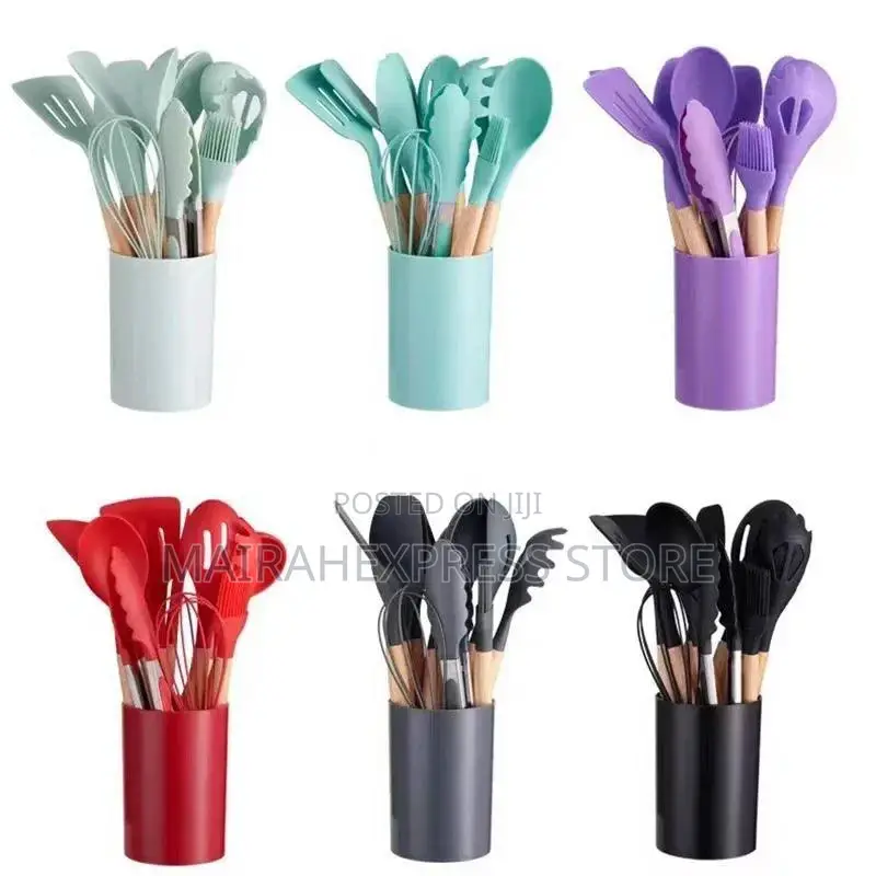 12pcs Silicone Nonstick Kitchen Spoon Set