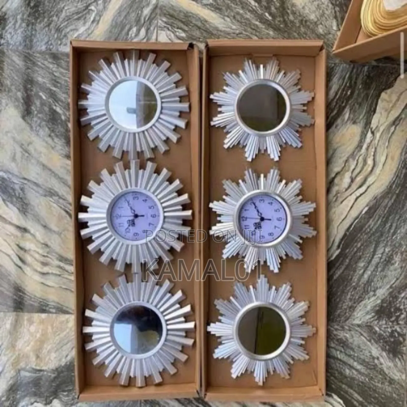3 in 1 Clock and Mirror Wall 