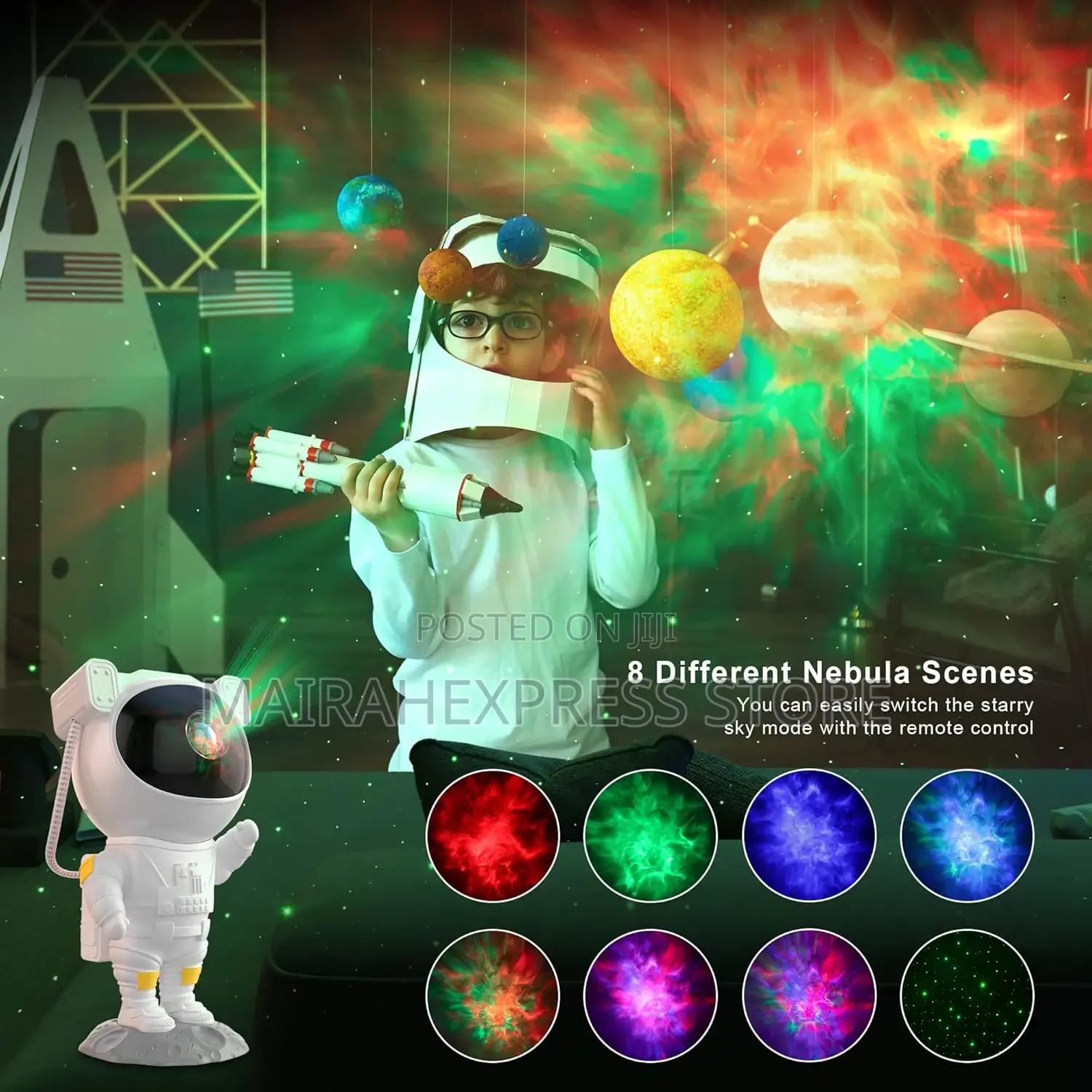 Astronaut Galaxy Projector Night Light L With Mp3 Bluetooth