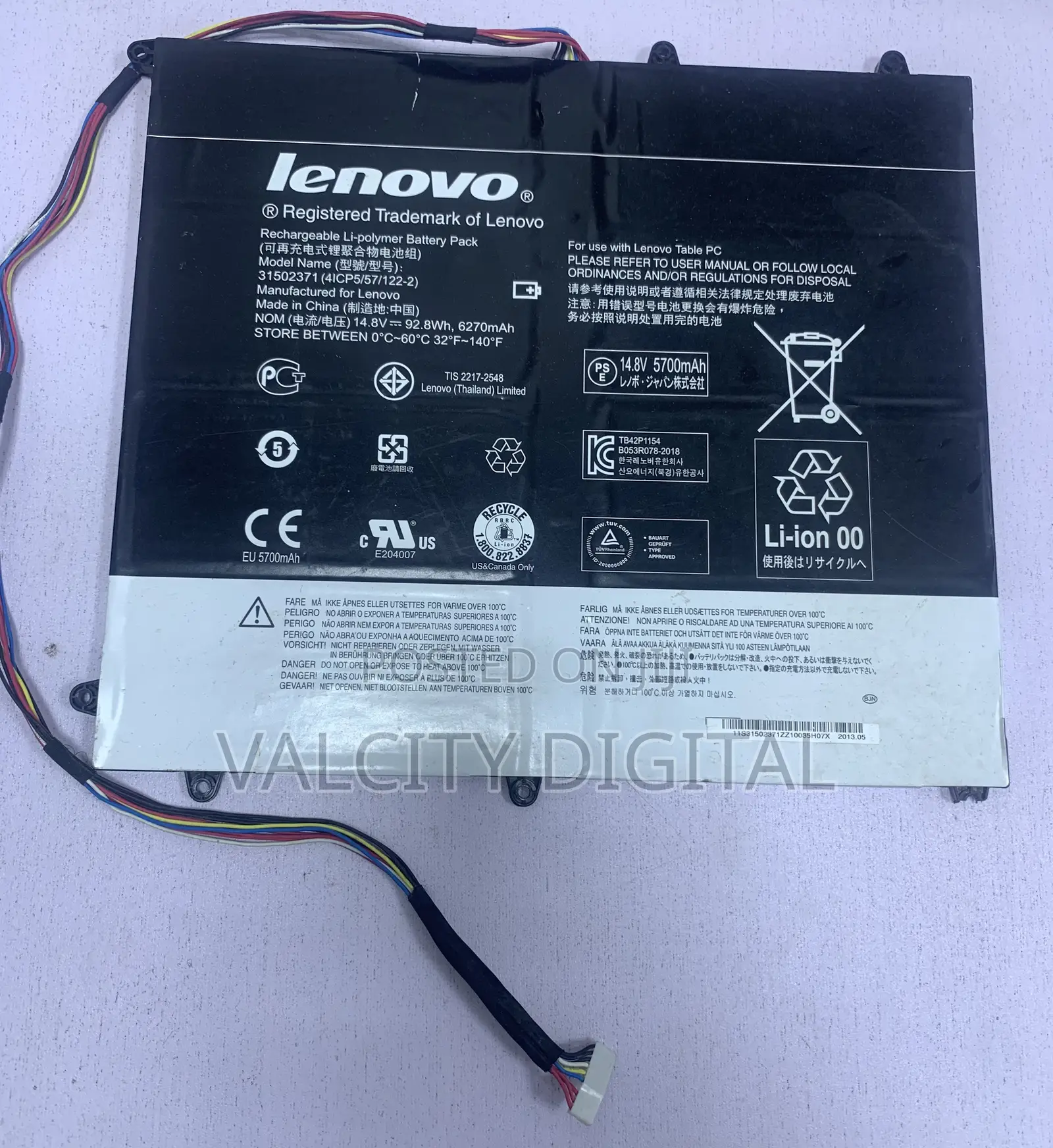 LENOVO 31502371 4icp5/57/122-2 14.8V 6270mah Battery