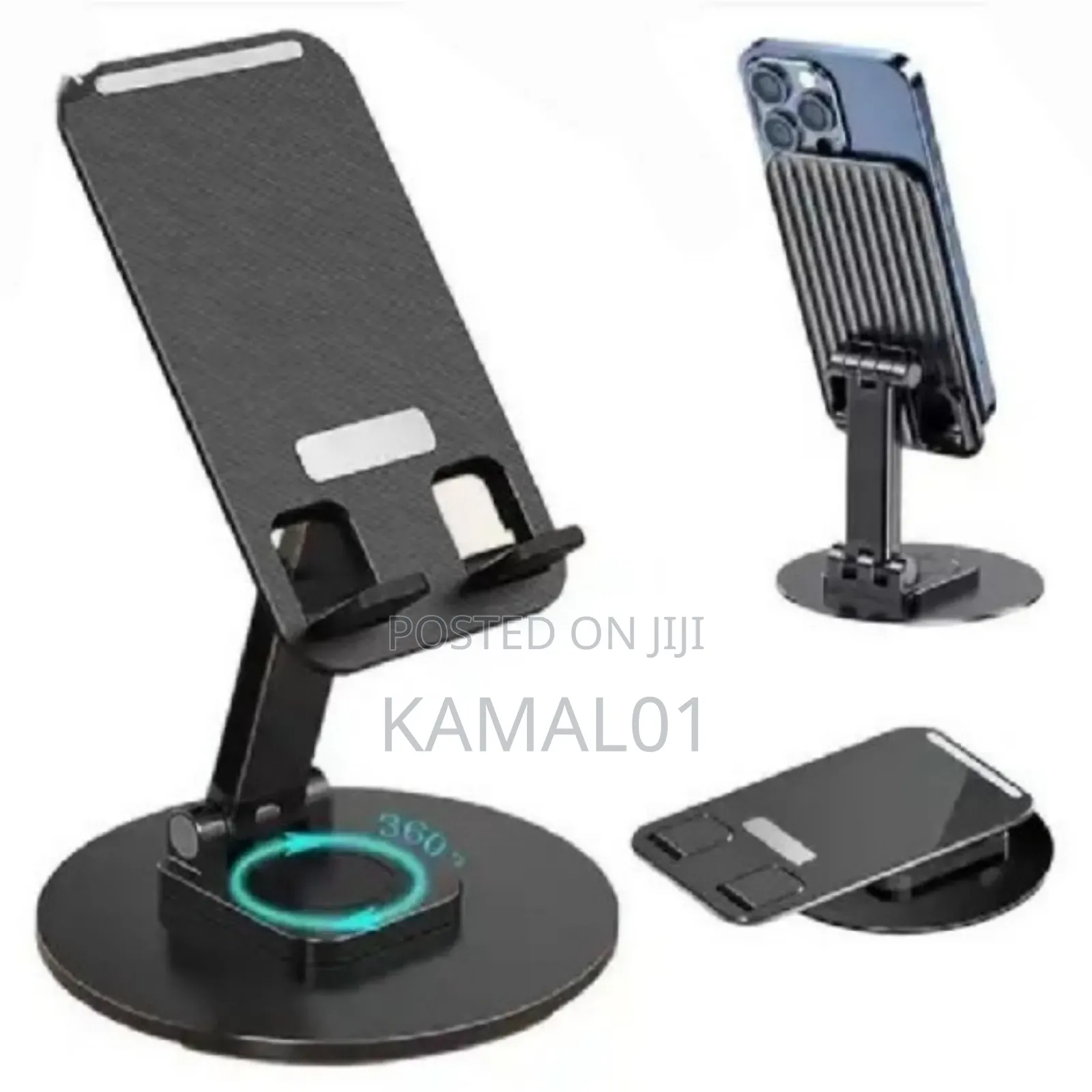 Folding 360 Degree Rotatable Desk Phone Holder