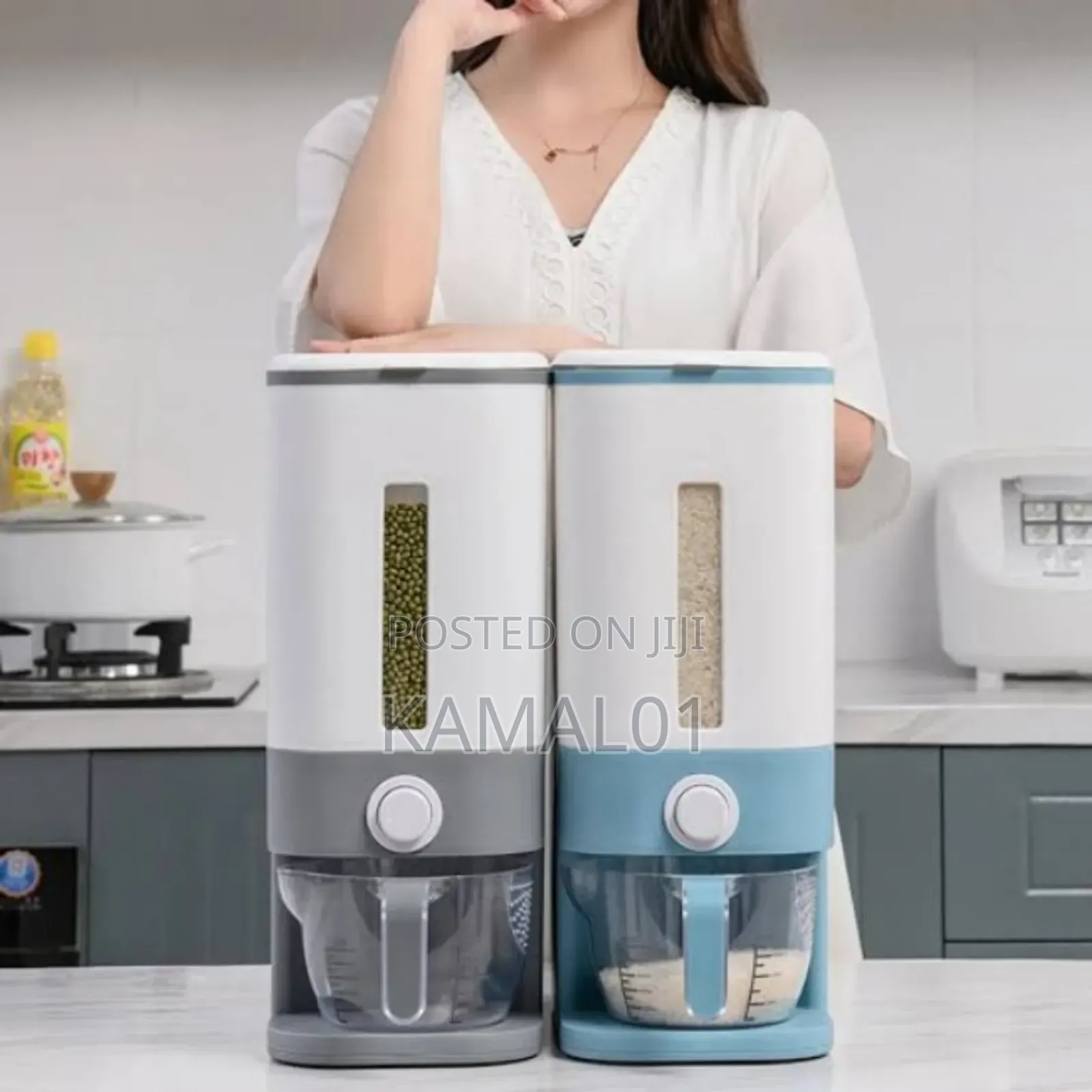 Rice Storage Container 10kg,Cereal Dispenser,Large.