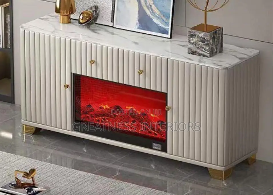 Quality Unique Imported Fire Wall Tv Stand