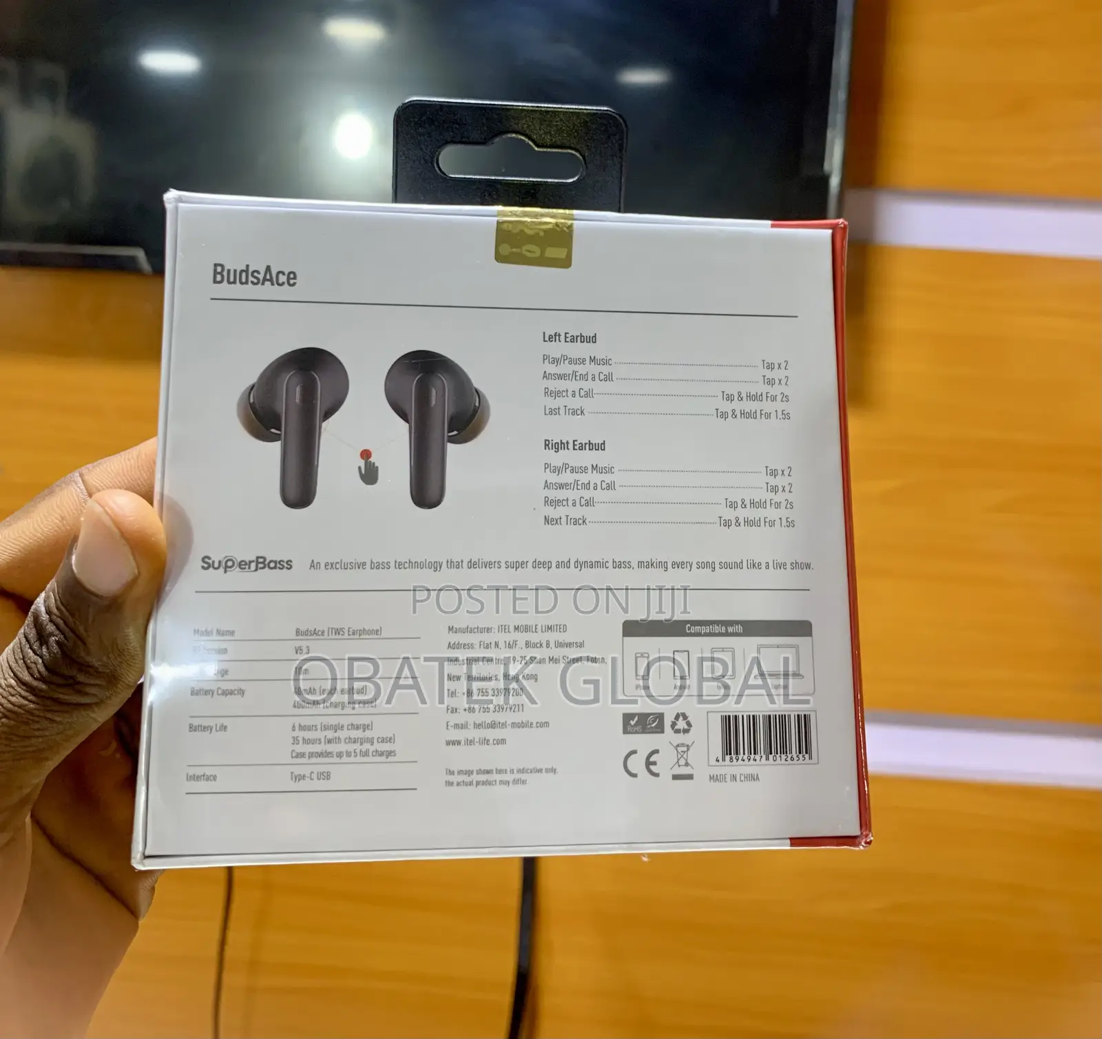 Itel BUDS ACE Superbass Noise Canceling Earbuds