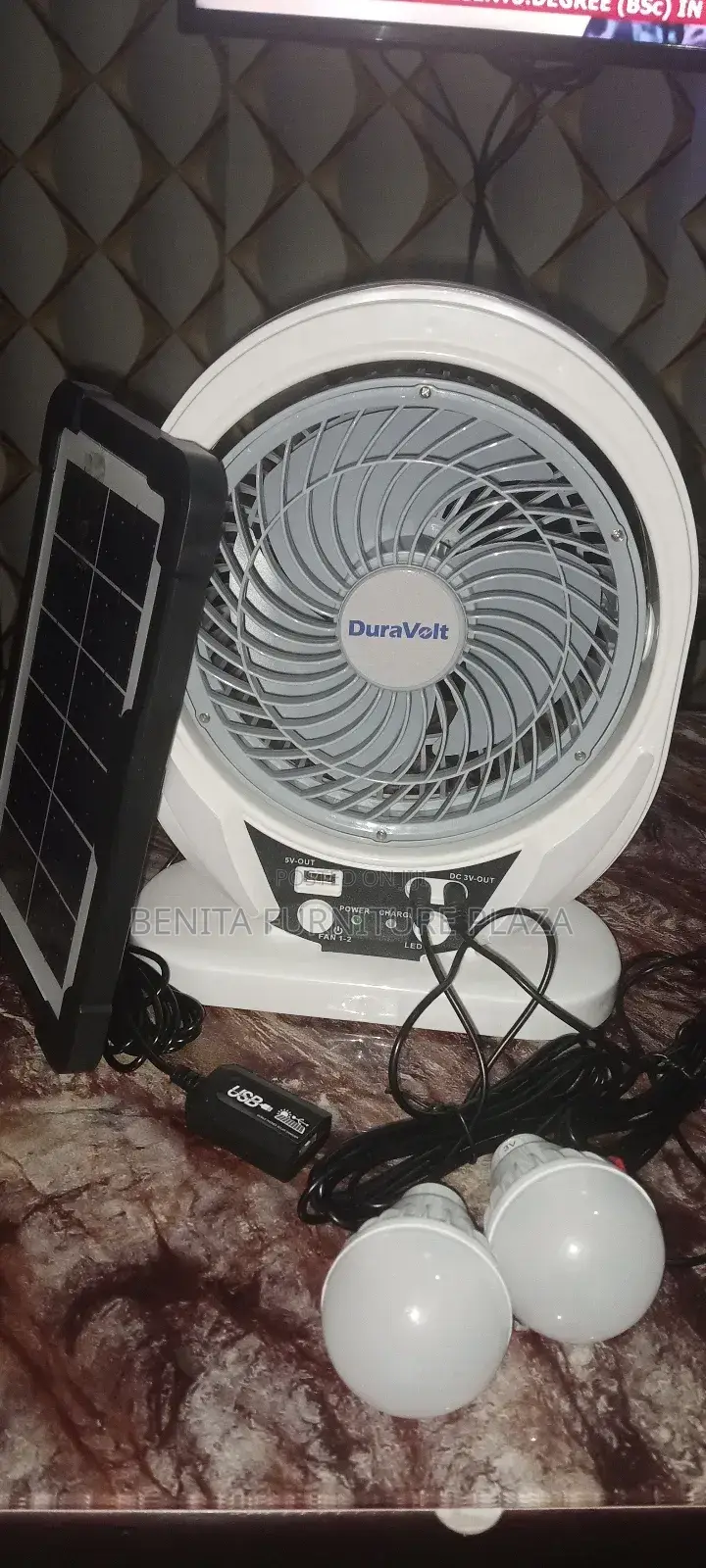Solar Rechargeable Fan Available