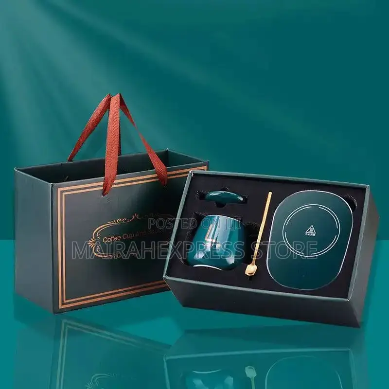 Coffee Cup Set With USB Coaster Warmer -