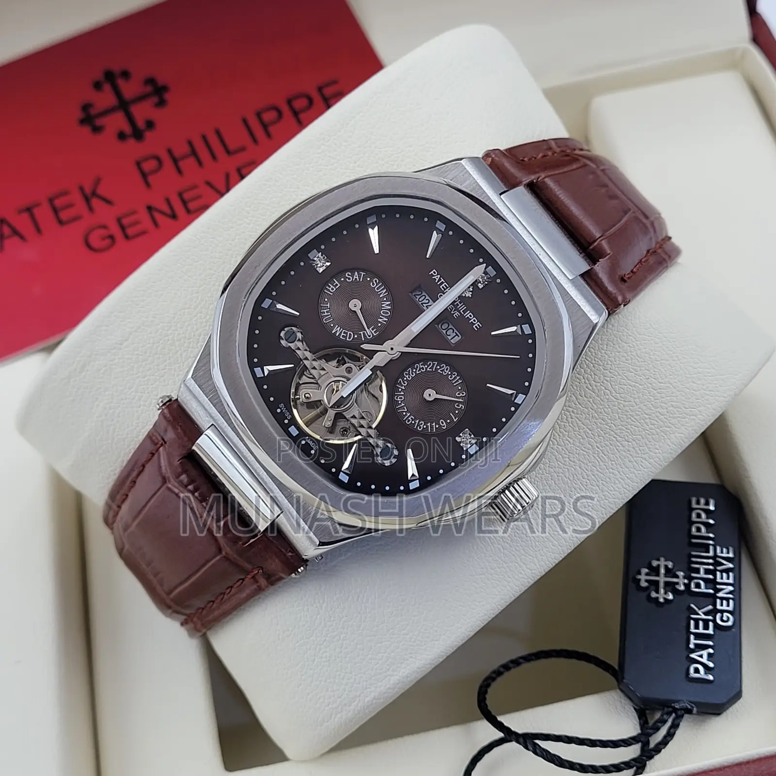 Patek Philippe Leather and Water Resistant Wristwatch
