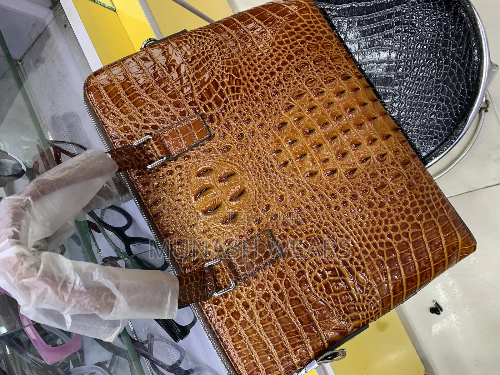 Original Leather Animal Skin Laptop Bag