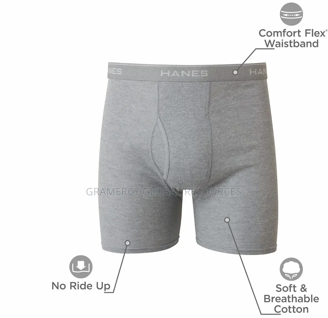 6-in-1 Hanes Men’S Boxer Briefs, Soft Cotton Underwear