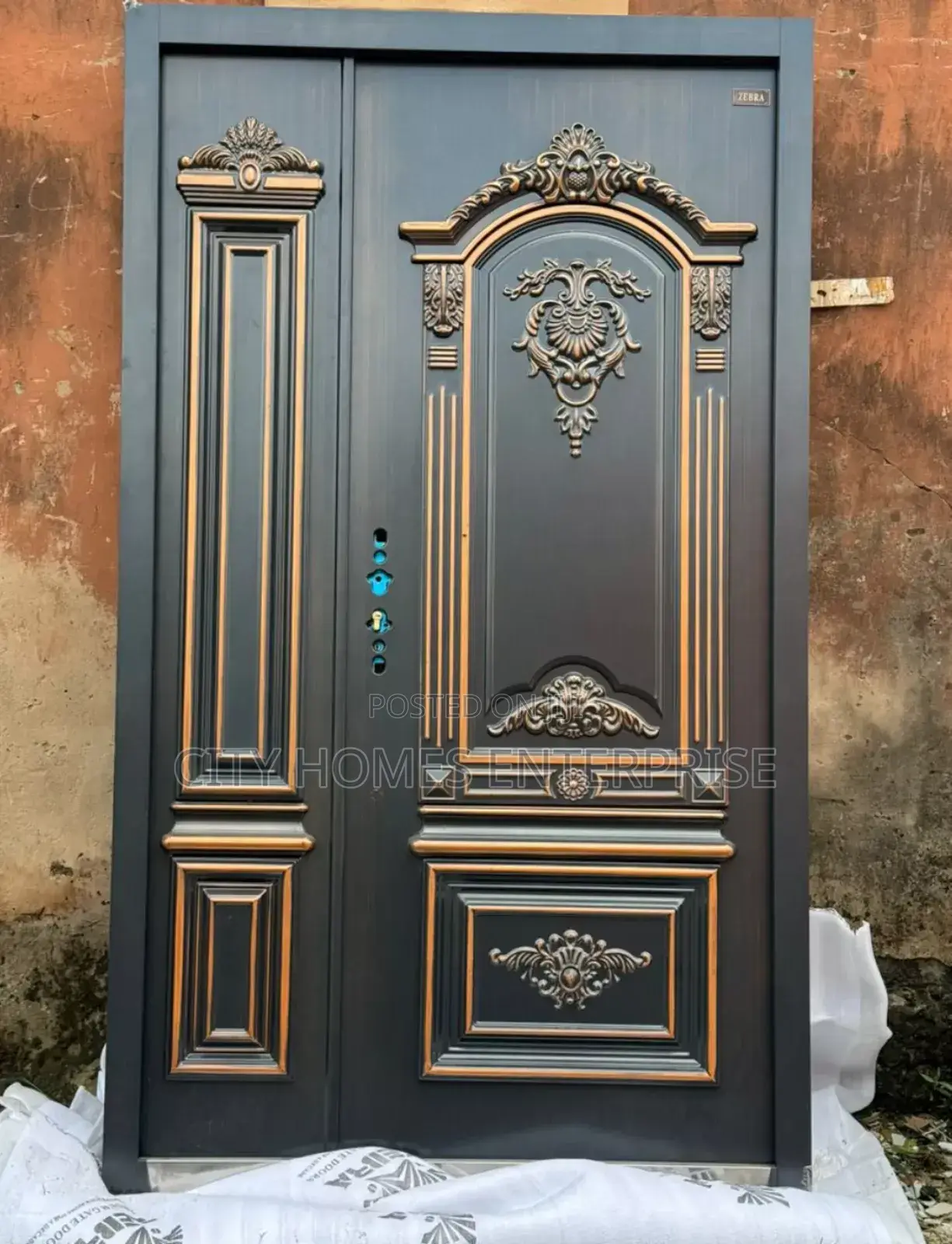 Solid Copper Security Double Door Four Ft Normal Height