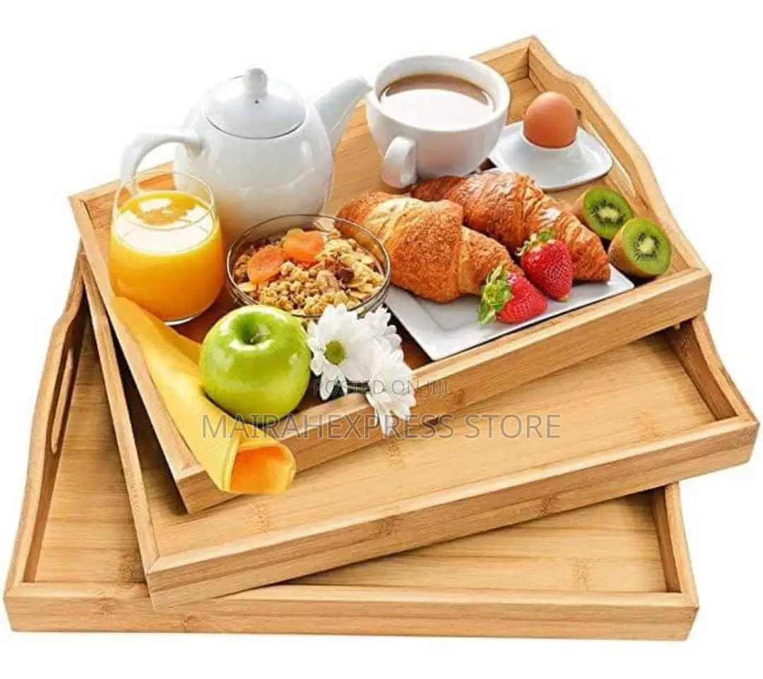 3pcs Wooden Service Trays (T361)