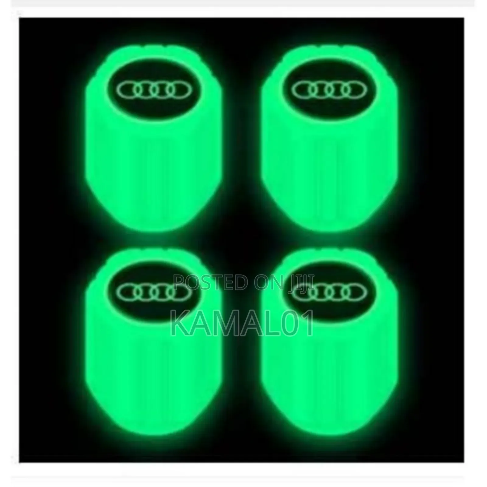 Audi Logo Tire Valve Cap - 4pcs