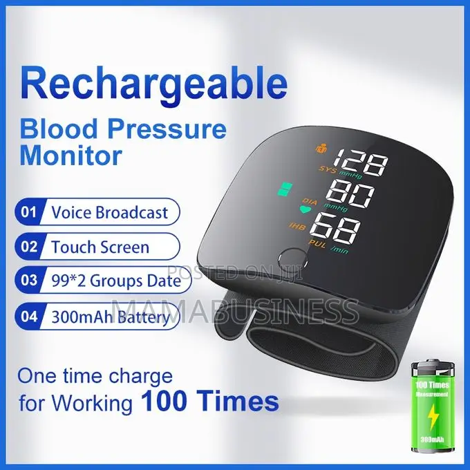 Rechargeable Wrist Blood Pressure Sphygmomanometer