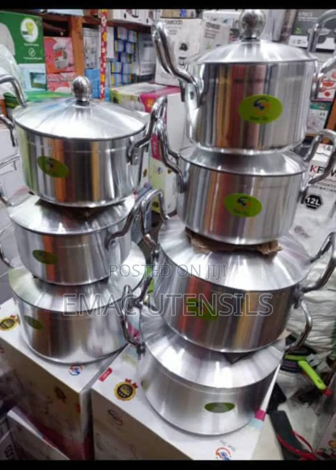 7 Set of Pots Aluminium