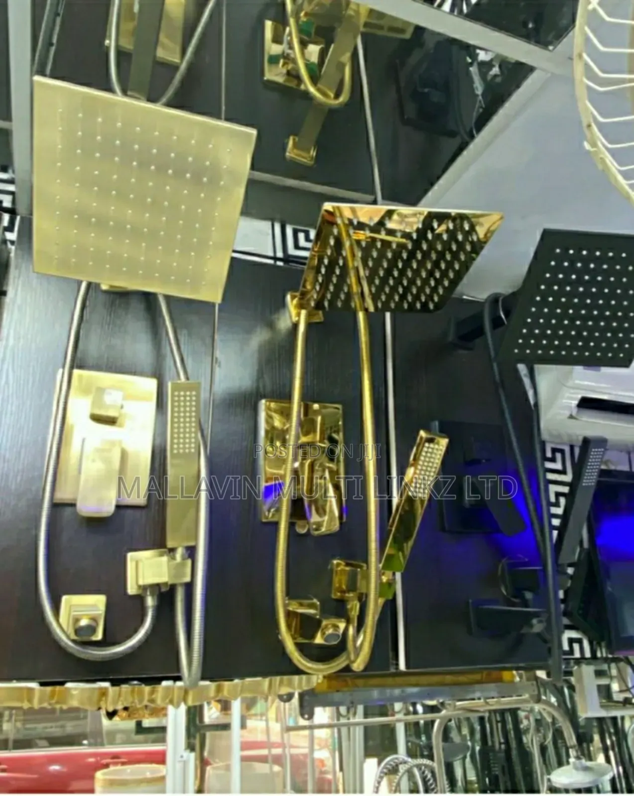 Gold Five Ways Conduit Shower (5-Ways Shower)