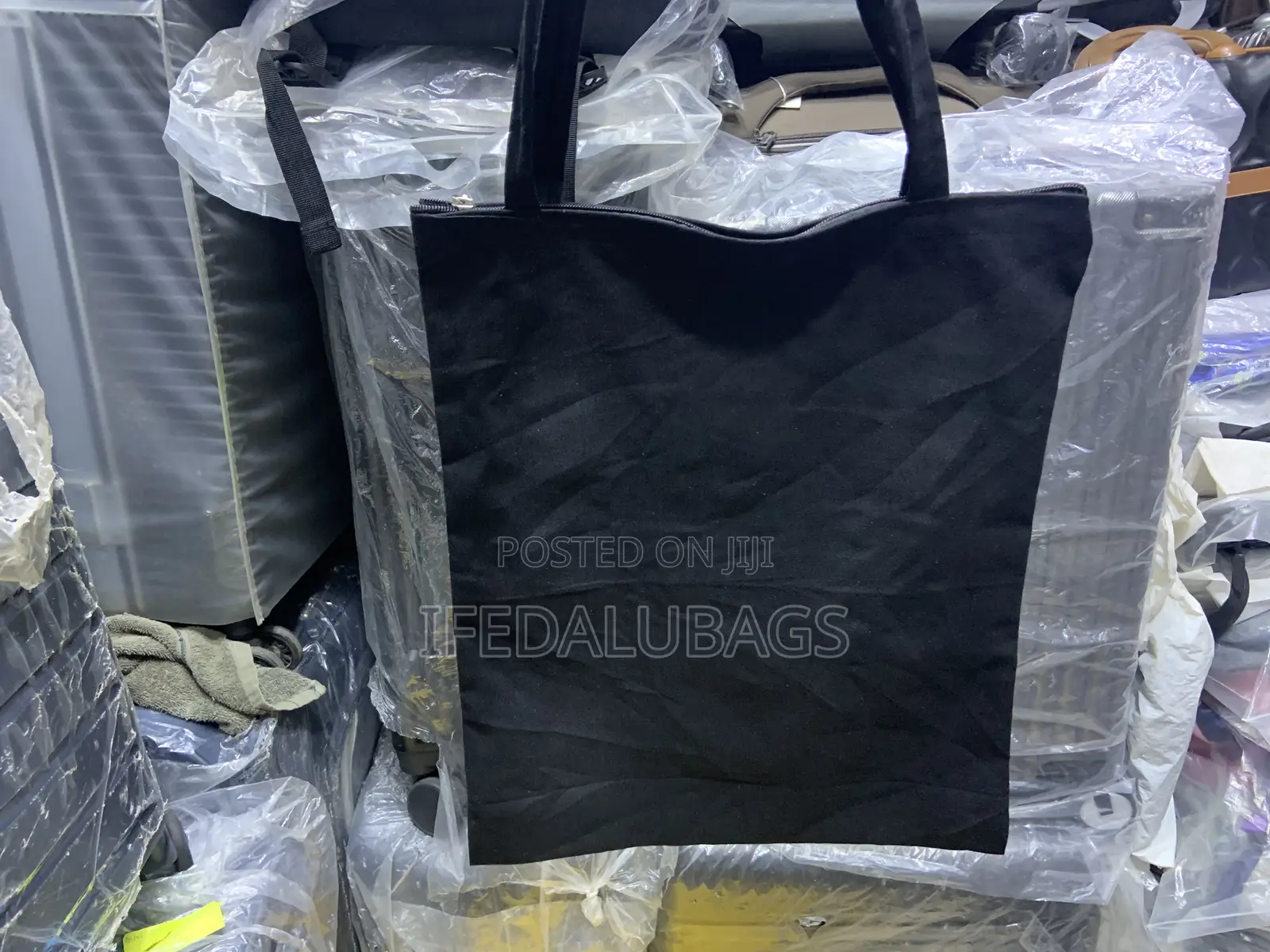Plain Black Tote Bag