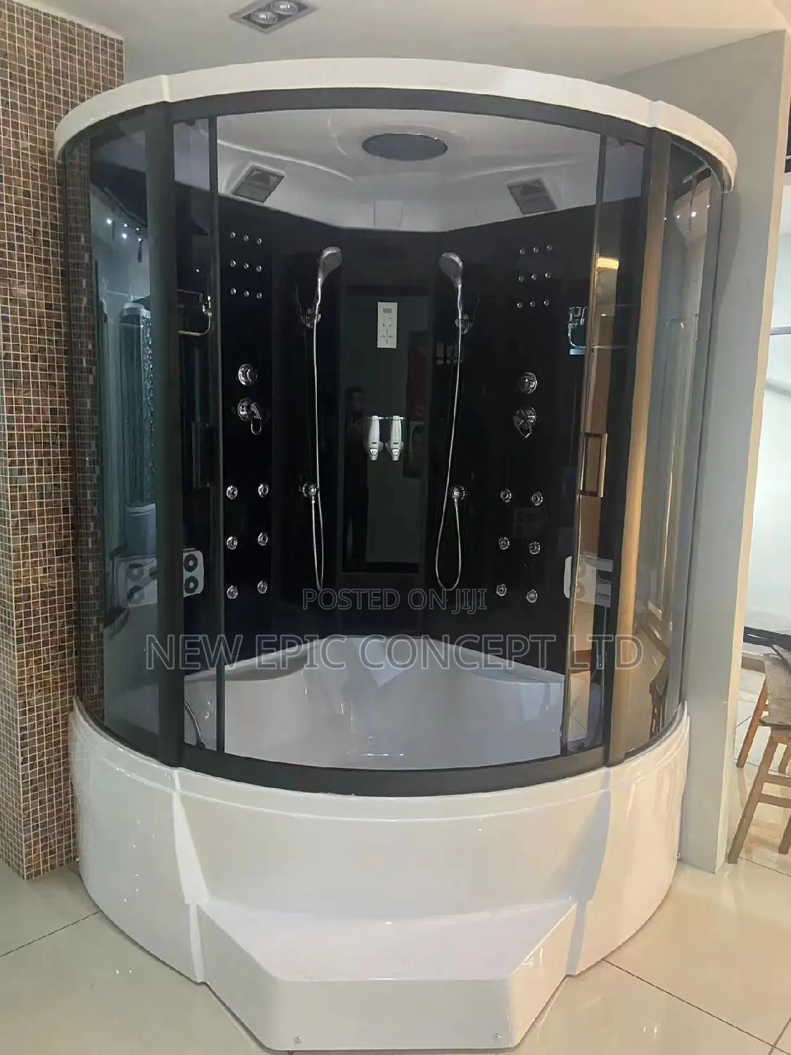Black Frame Steam Jacuzzi