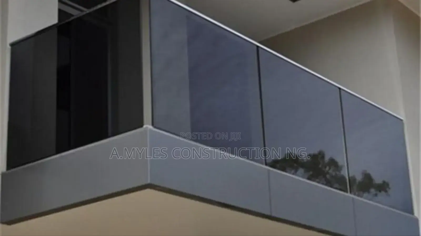Dark Grey Glass Railings Ro