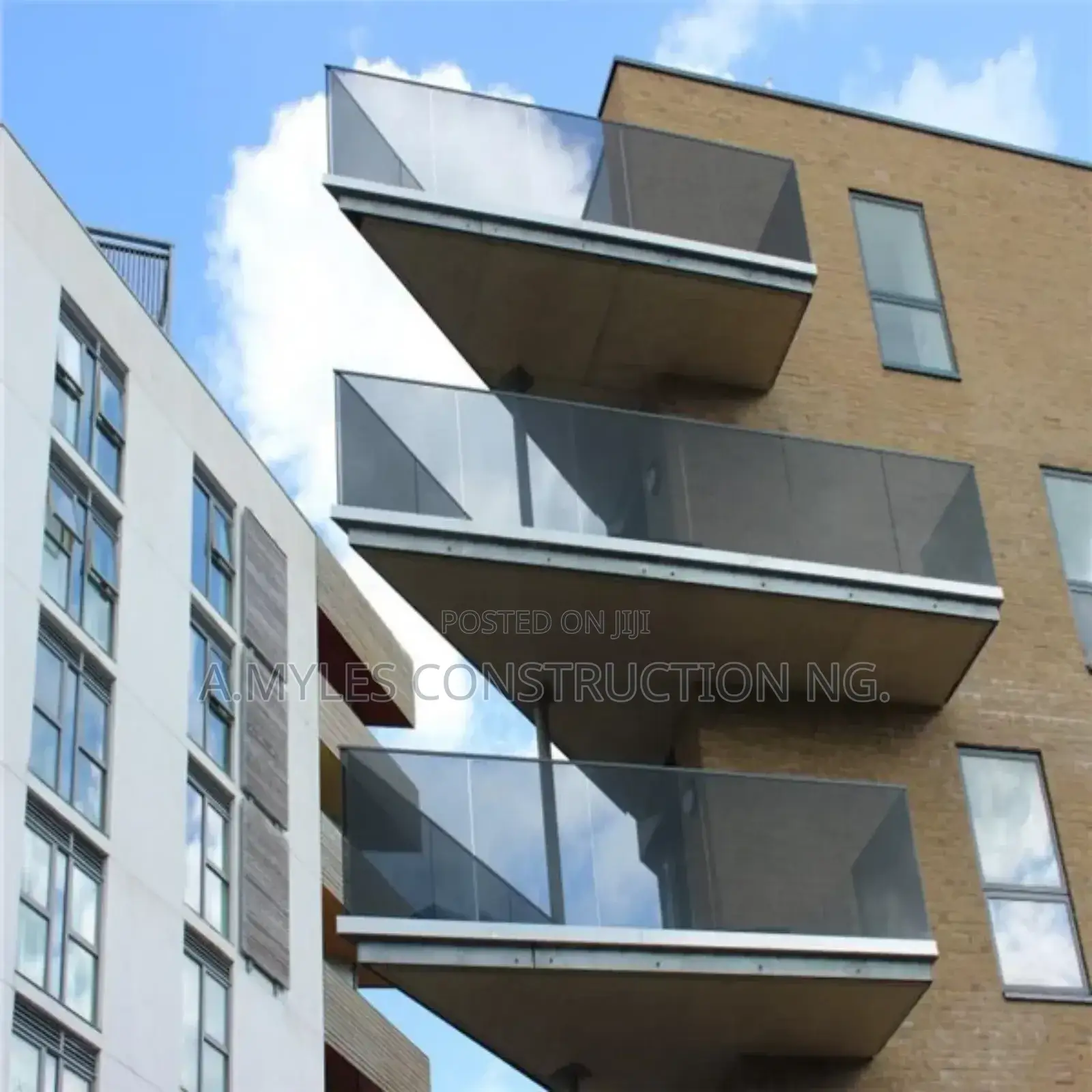 Dark Grey Glass Railings Tama
