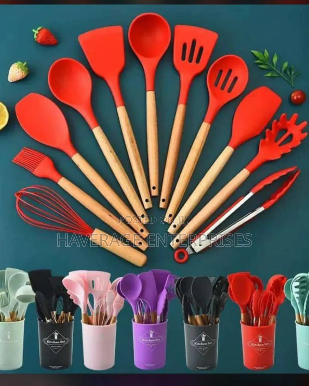 Silicone Cooking Utensils Kitchen Utensil Set