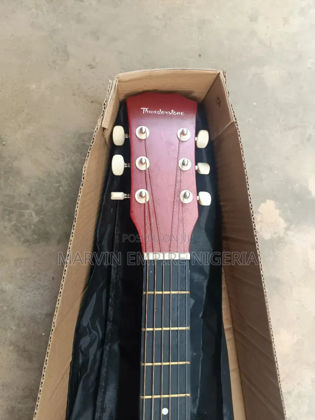 38 Inches Red Acoustic Guitar_ Thunderstorm