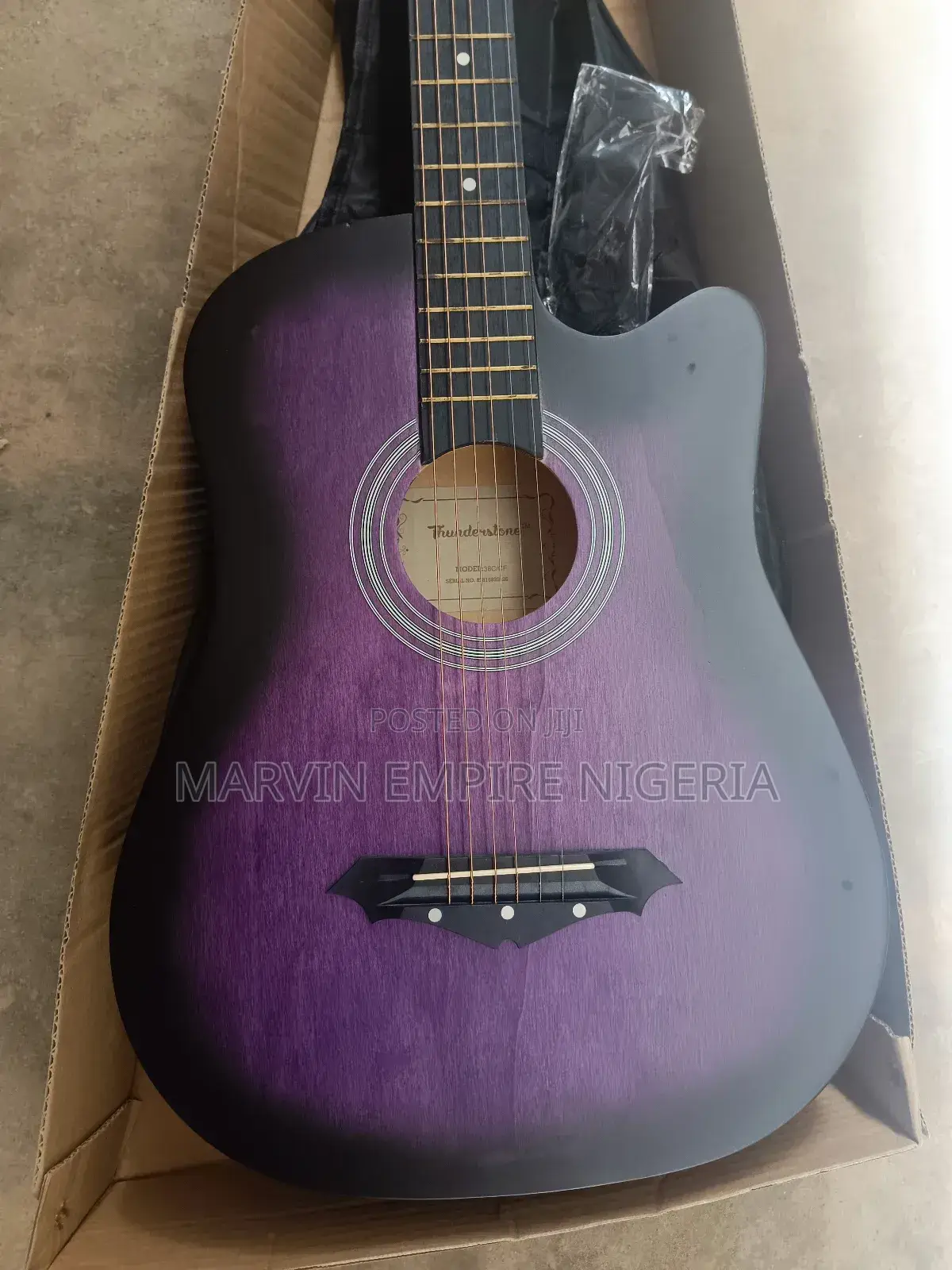 38 Inches Purple Acoustic Guitar_ Thunderstorm