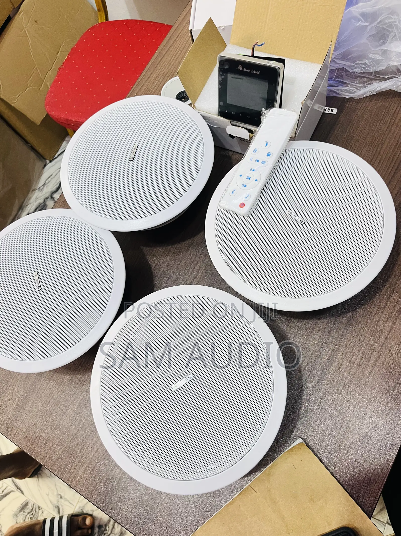 4 Ceiling Speaker One Wall Mount Amplifier (50watts)