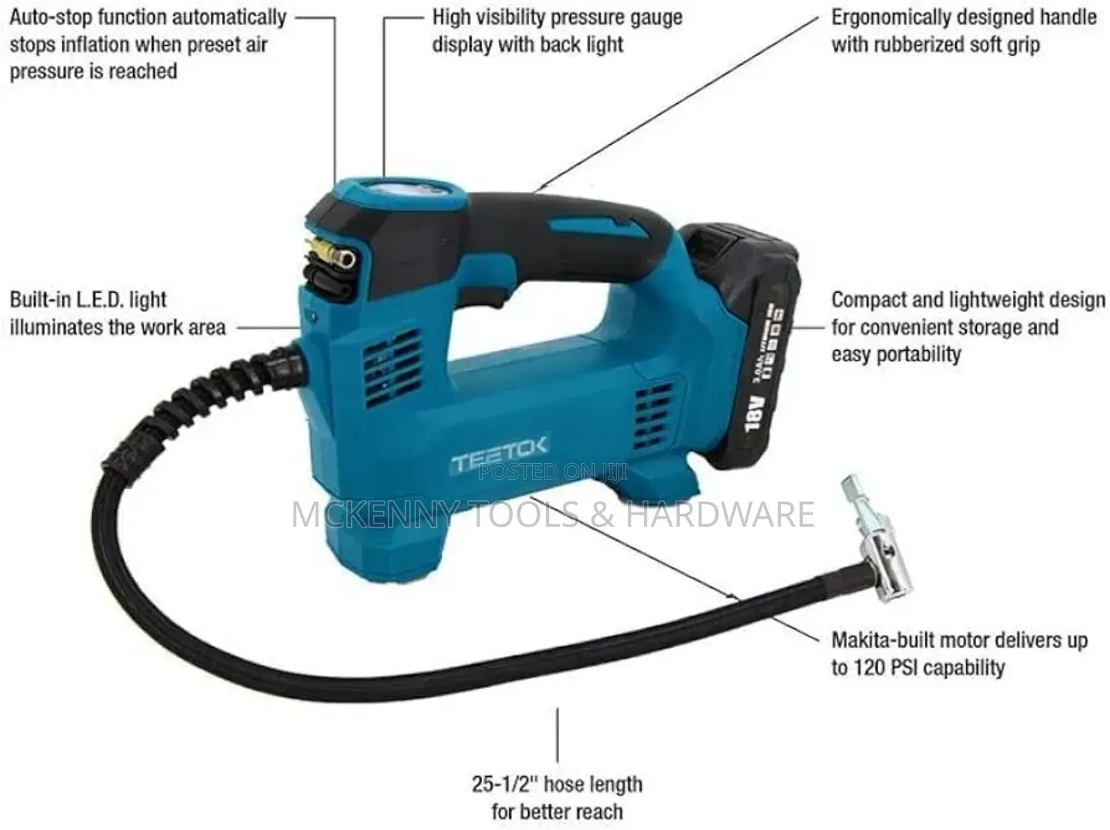 Cordless Air Compressor,Tyre Inflator,Replacement for Makita