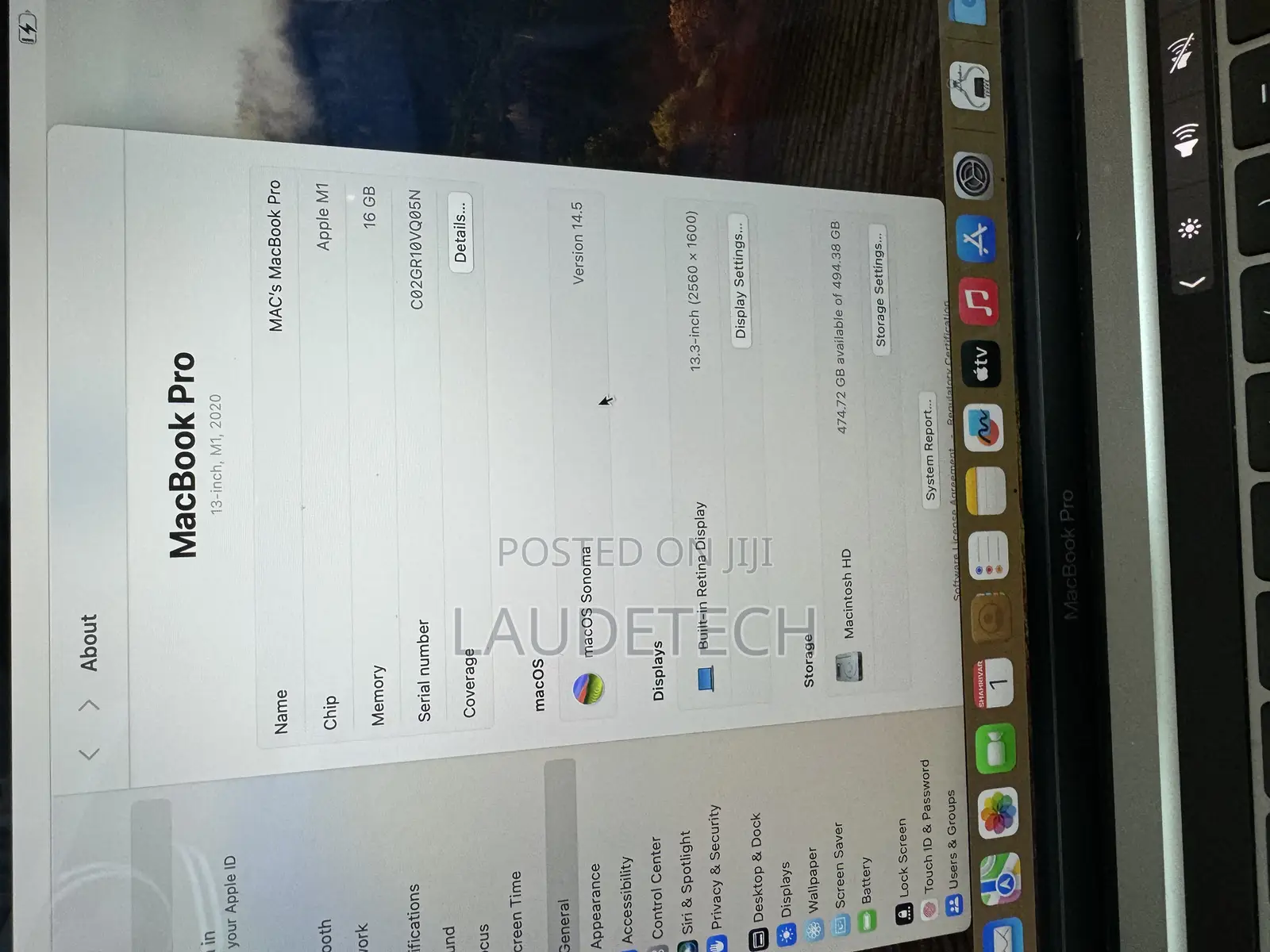 Laptop Apple MacBook Pro 2020 M1 16GB Apple M1 SSD 512GB