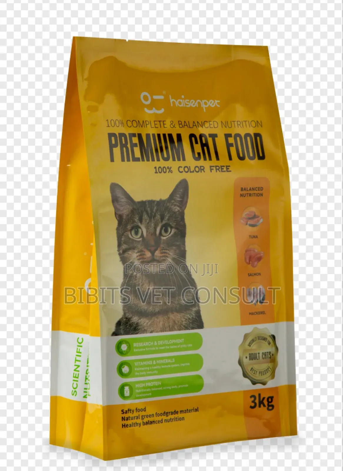 Haisenpet Premium Kitten/Cat Food Chicken,Tuna Turkey 3/7kg