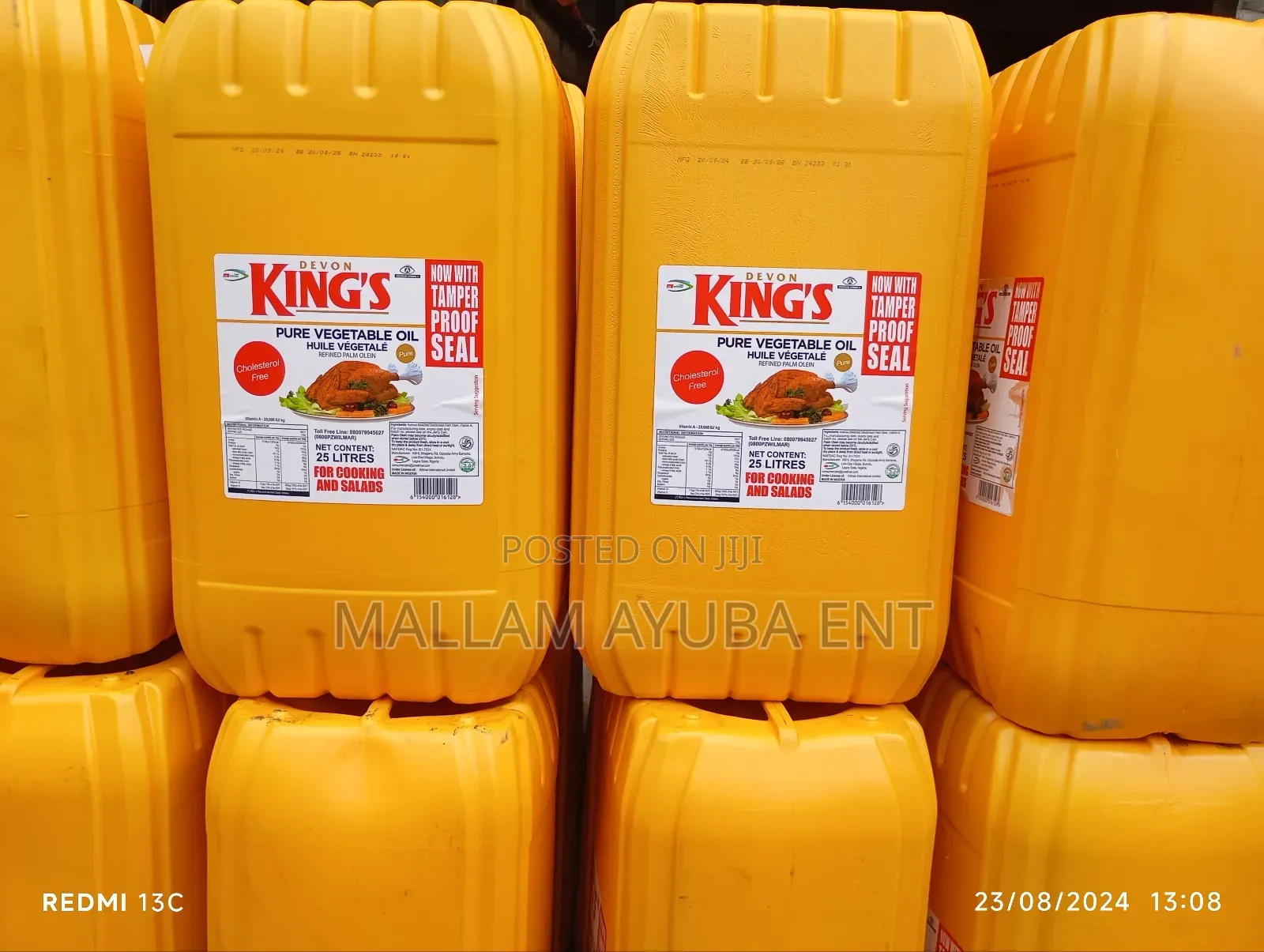 Devon King's Vegetable Oil 25ltrs