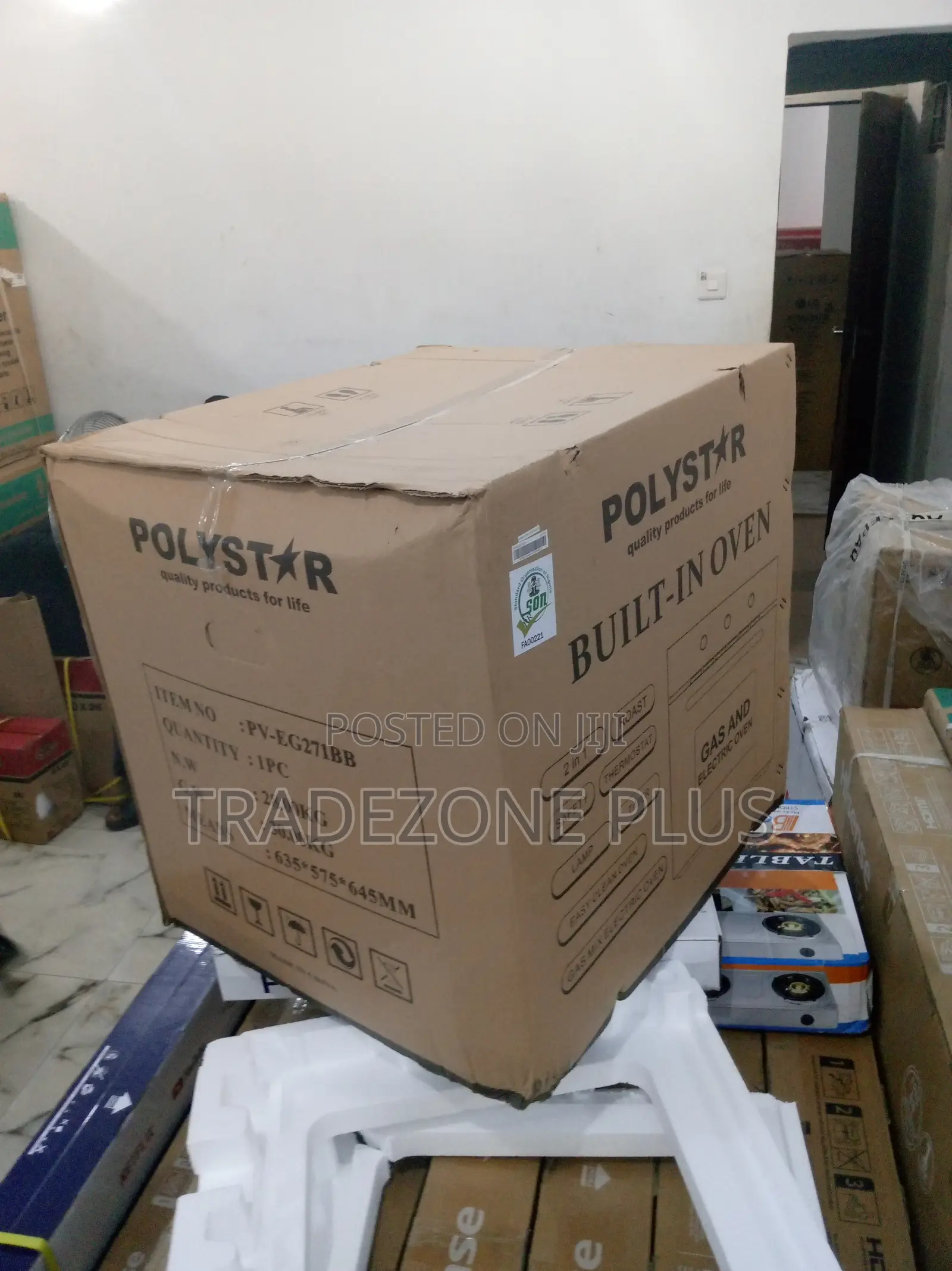 Unique Polystar 65ltrs Inbuilt Oven With Grill Pv-271bb