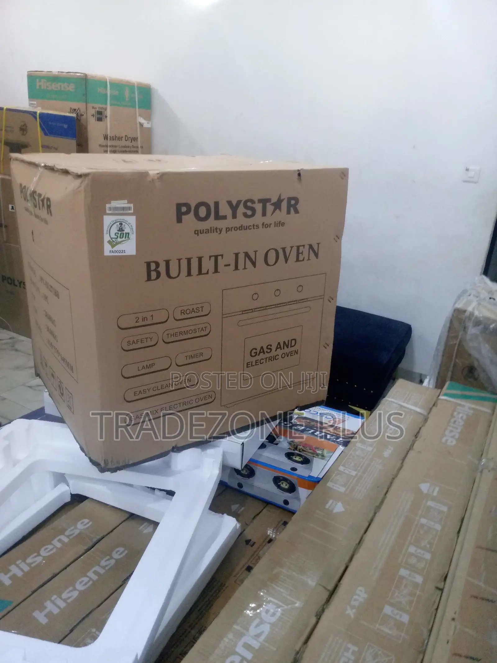 Unique Polystar 65L Electric Gas Inbuilt Oven PV-271BB