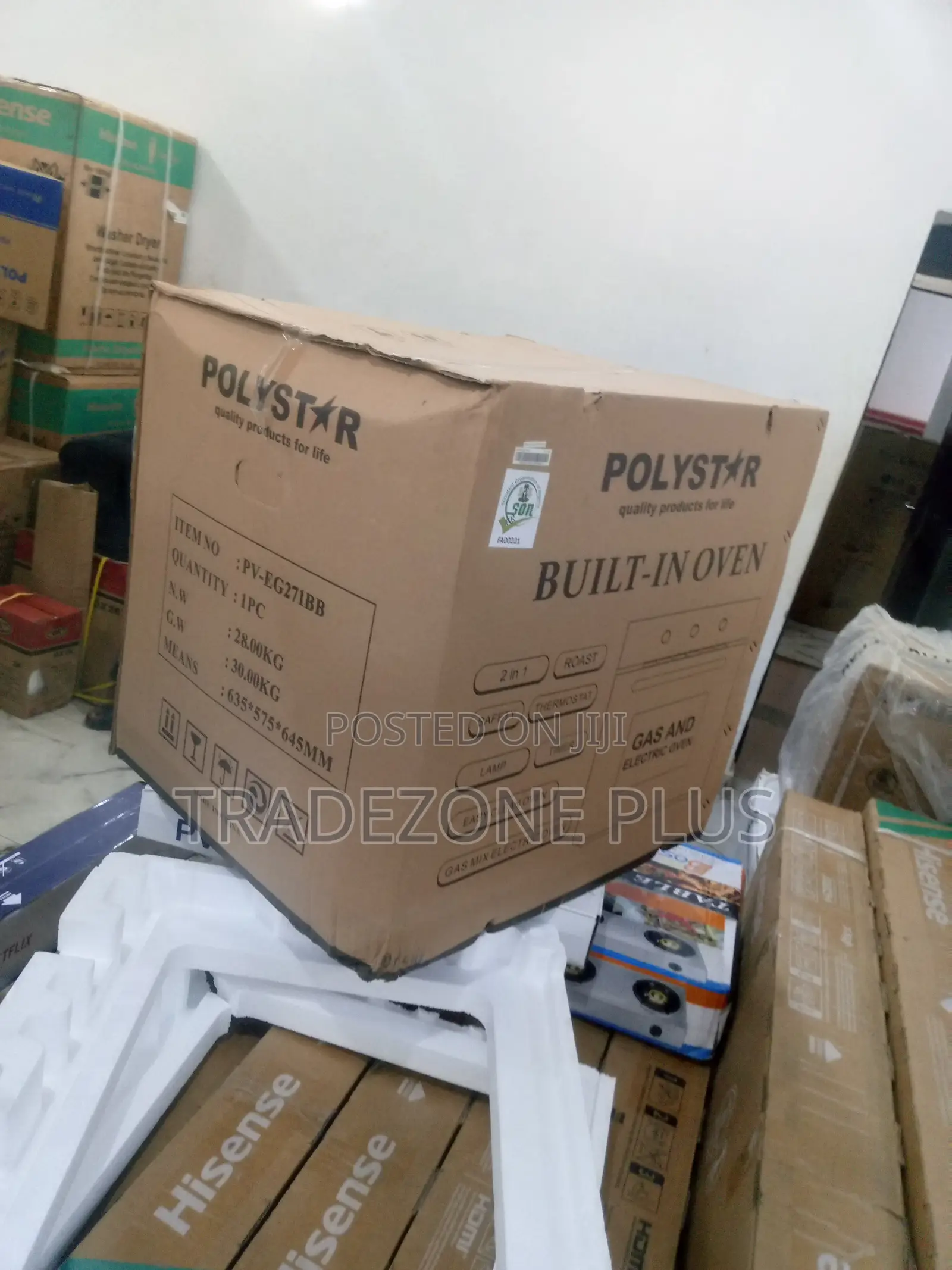 Durable Polystar 65ltrs in-Built Oven With Grill Pv-Eg271bb