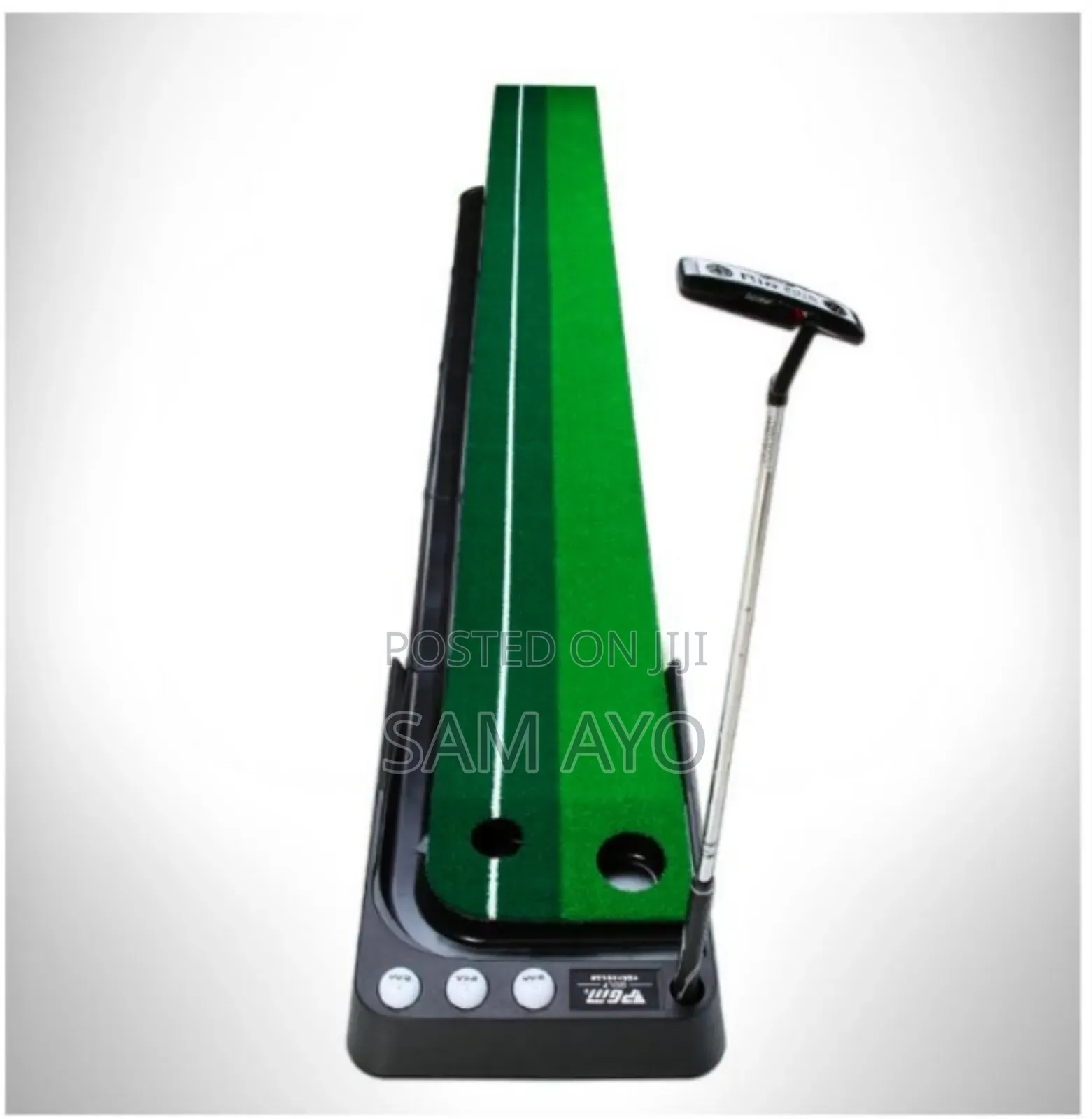 Golf Putting Mat + Club + Balls(3x)