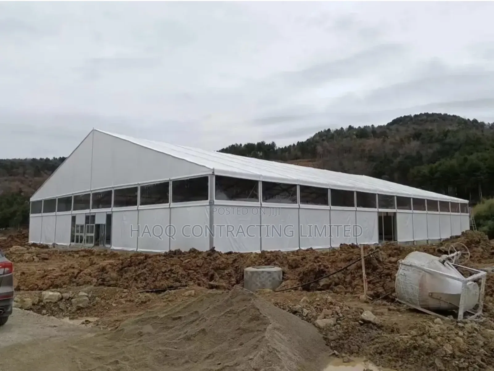 White Marquee Tent for Event Centre, Warehouse