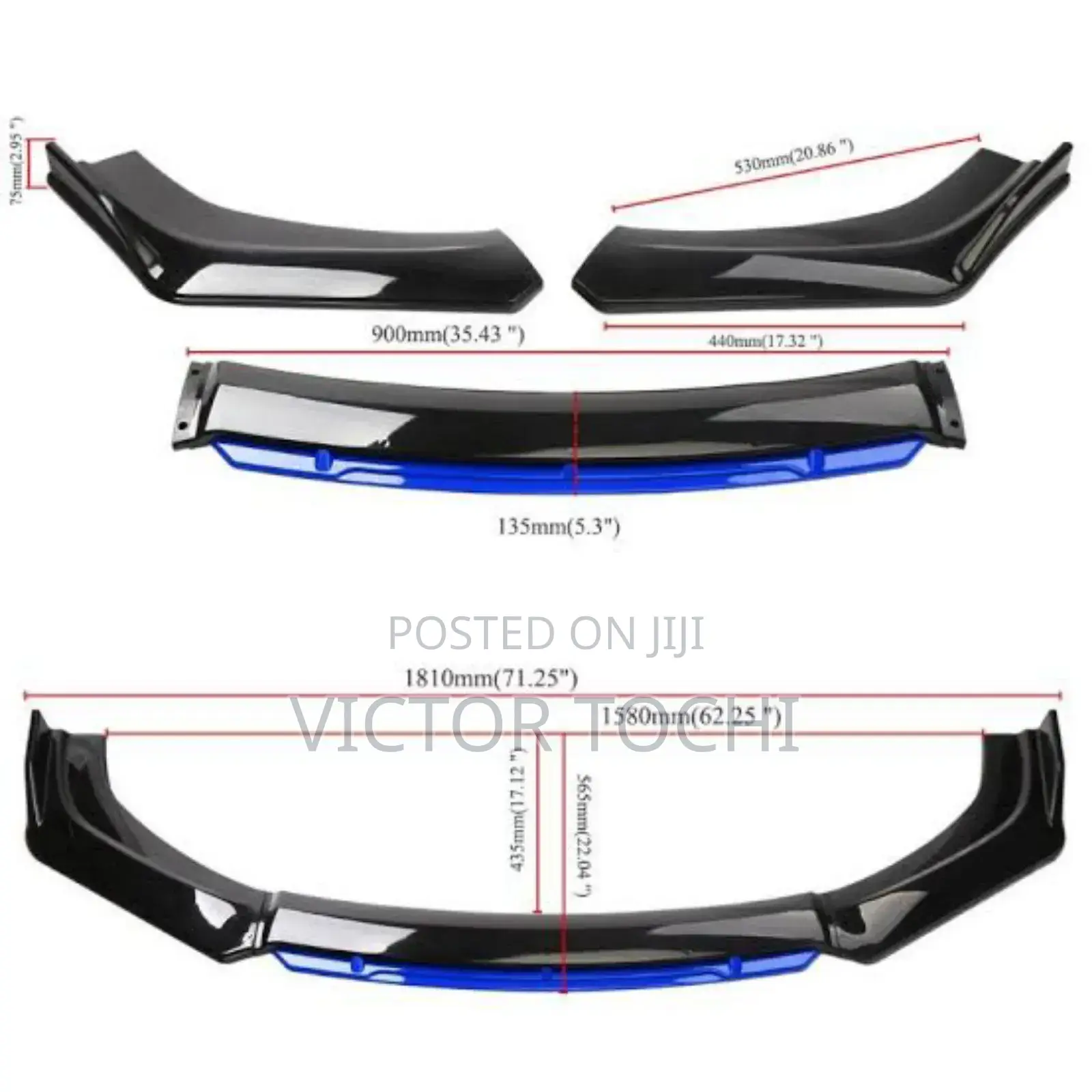 Universal Car Sports Bumper Lip.All Colors