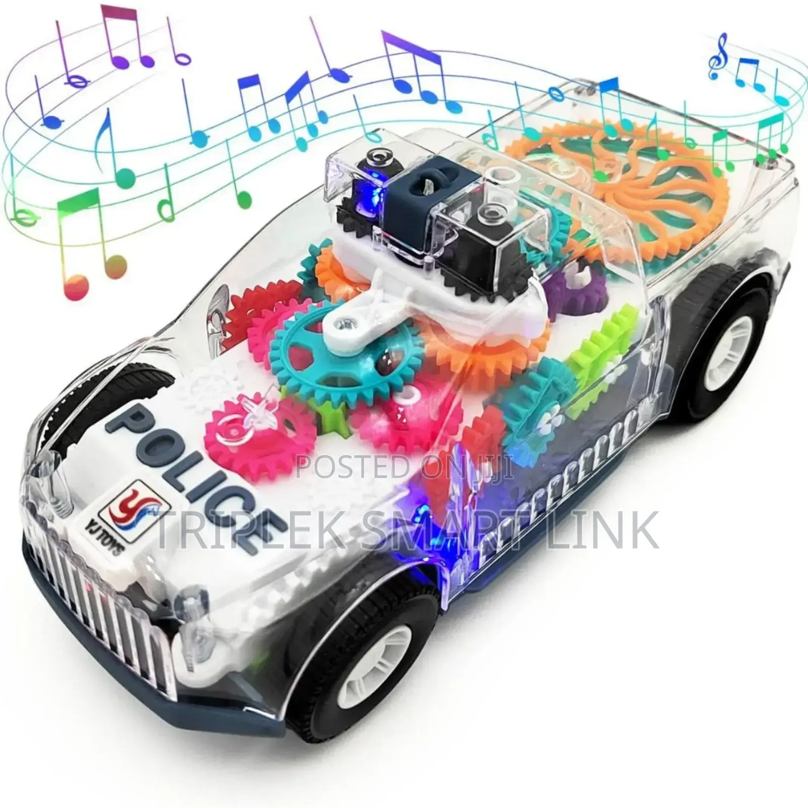 Police Toy Driving Transparent Gear Music Lamp Kids Gift Car