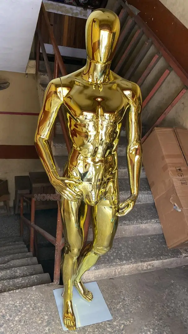 Male Gold Full Body Fashion Display Mannequin