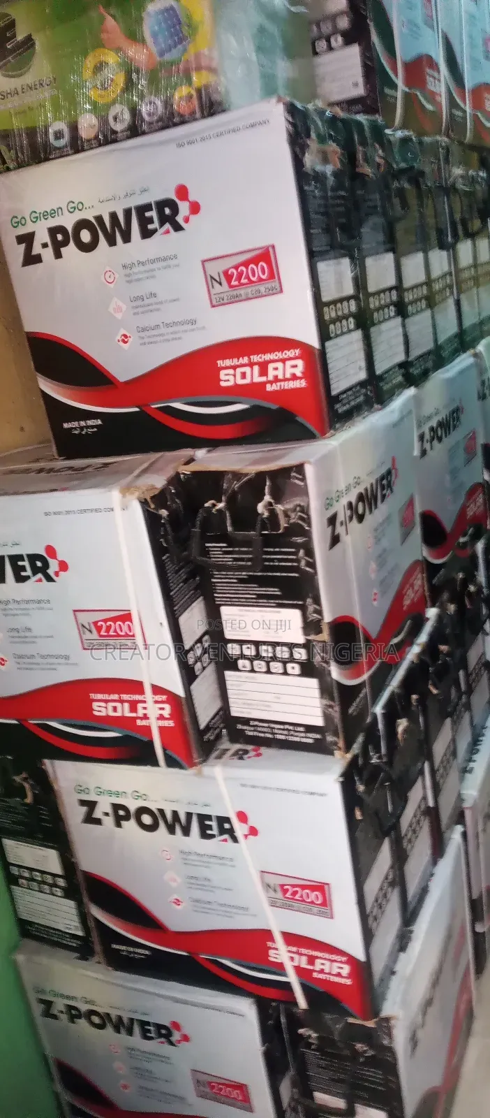 Solar Battery Z-Power, Tubular Lithium Battery,Fast Charging