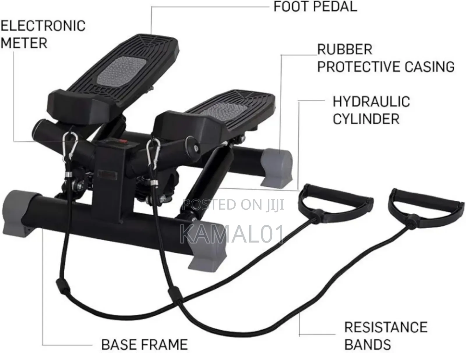 Mini Stepper With Resistance Bands