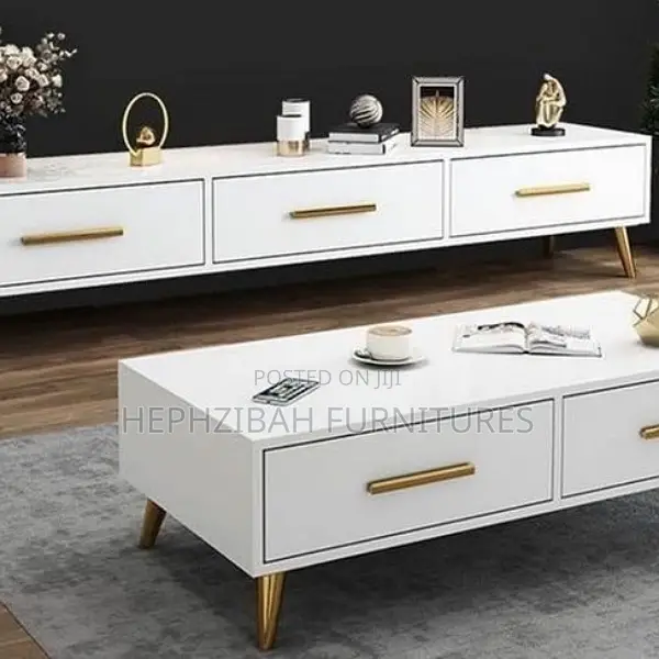 6ft HDF Television Stand With Center Table