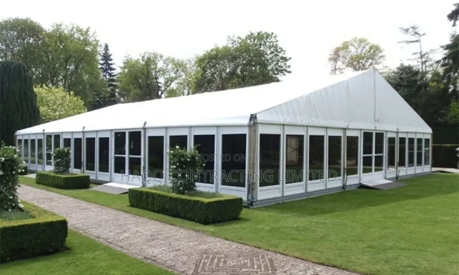 Glass Wall Marquee Tent Construction, Lining Decoration